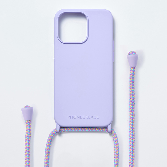 【iPhone15 Pro ケース】ストラップホール付きシリコンケース＋Rope Strap (ラベンダー)goods_nameサブ画像