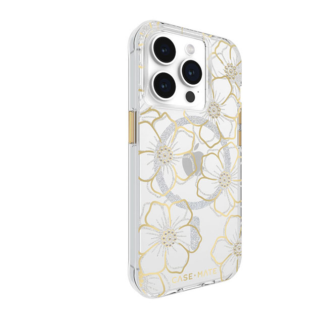 【iPhone15 Pro ケース】MagSafe対応 抗菌 リサイクル材料 Floral Gems (Gold)goods_nameサブ画像