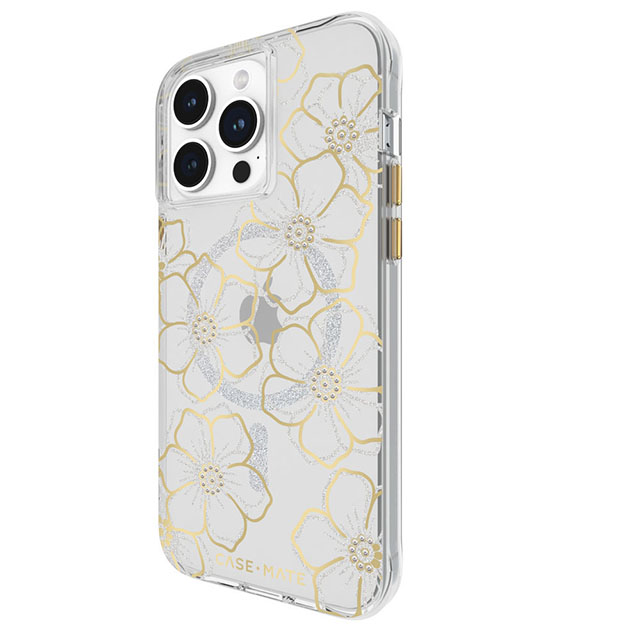 【iPhone15 Pro Max ケース】MagSafe対応 抗菌 リサイクル材料 Floral Gems (Gold)goods_nameサブ画像