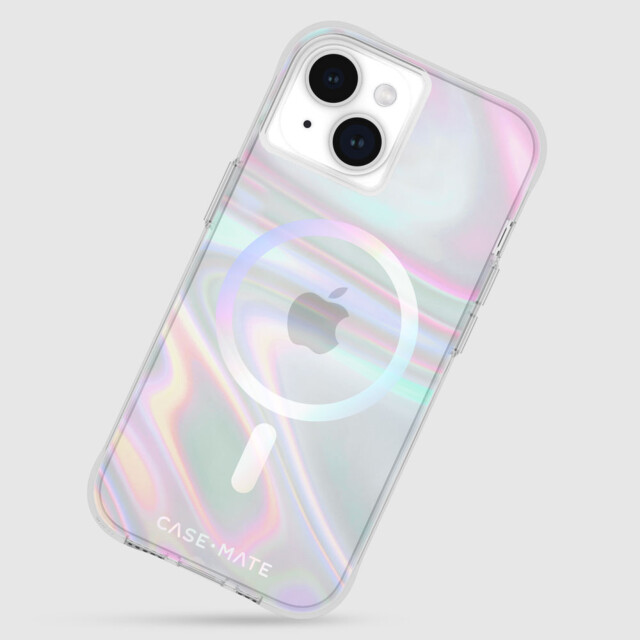 【iPhone15/14/13 ケース】MagSafe対応 抗菌 リサイクル材料 Soap Bubble (Iridescent)サブ画像