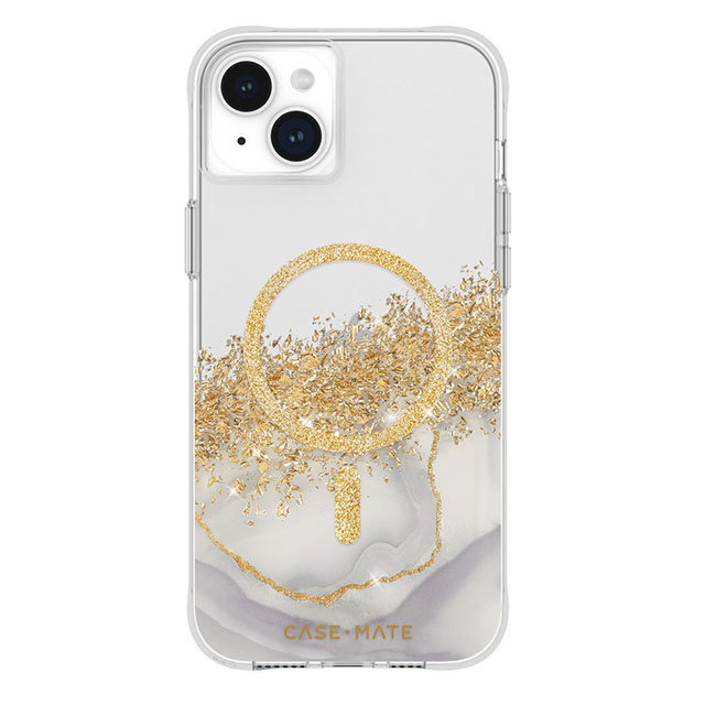 【iPhone15 Plus ケース】MagSafe対応 抗菌 リサイクル材料 Karat (Marble)