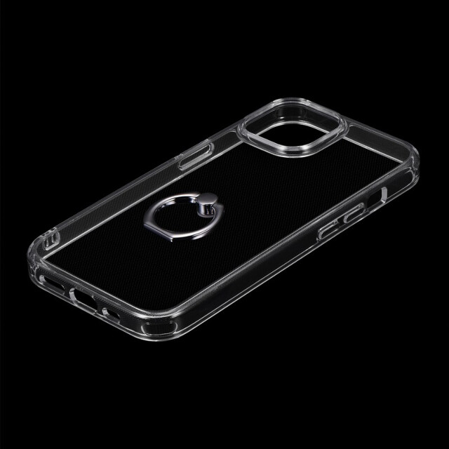 【iPhone15/14 ケース】リング付き耐衝撃ハイブリッドケース 「UTILO Ring」 (クリア)サブ画像