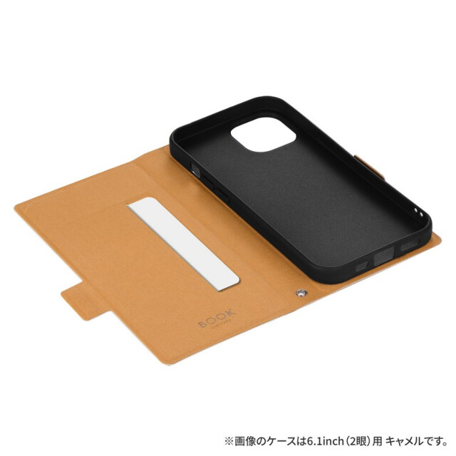 【iPhone15 Pro ケース】薄型・軽量PUレザー手帳ケース 「BOOK SLIM＆LITE」 (ブラック)サブ画像