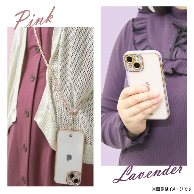 【iPhone15 ケース】TPUソフトケース メタリック LUSTANT (ホワイト/ゴールド)goods_nameサブ画像