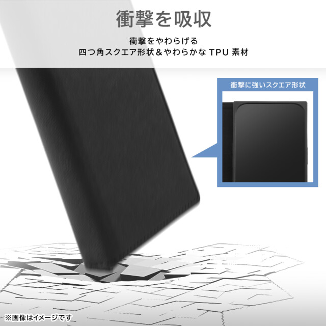 【iPhone15 Pro Max ケース】耐衝撃 手帳型レザーケース KAKU Durable (ブラック/ブラック)goods_nameサブ画像