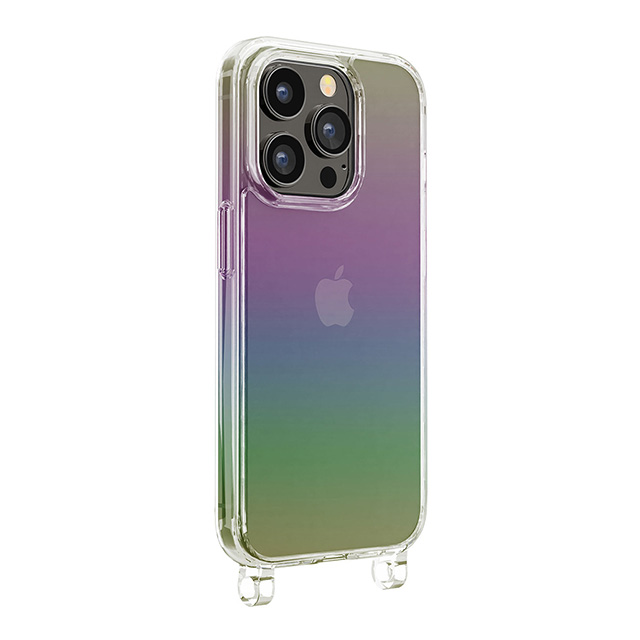 【iPhone15 Pro ケース】ショルダーストラップホール付クリアハイブリッドケース (オーロラ)goods_nameサブ画像