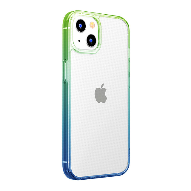 【iPhone15 ケース】グラデーションハイブリッドケース (グリーン×ブルー)サブ画像