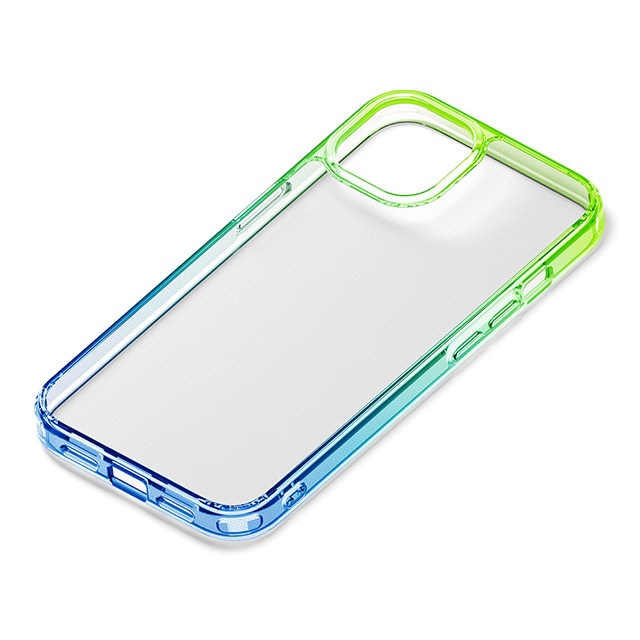 【iPhone15 ケース】グラデーションハイブリッドケース (グリーン×ブルー)goods_nameサブ画像