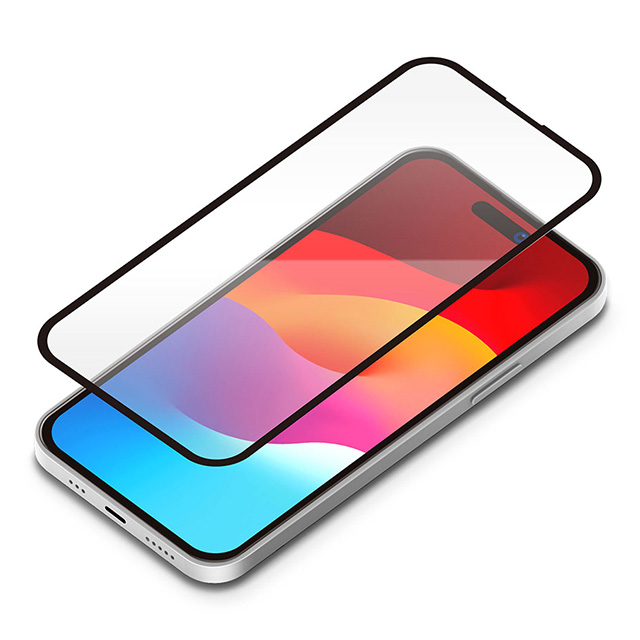 【iPhone15 Pro フィルム】ガイドフレーム付 液晶全面保護ガラス 2度強化/ゴリラガラス (スーパークリア)サブ画像