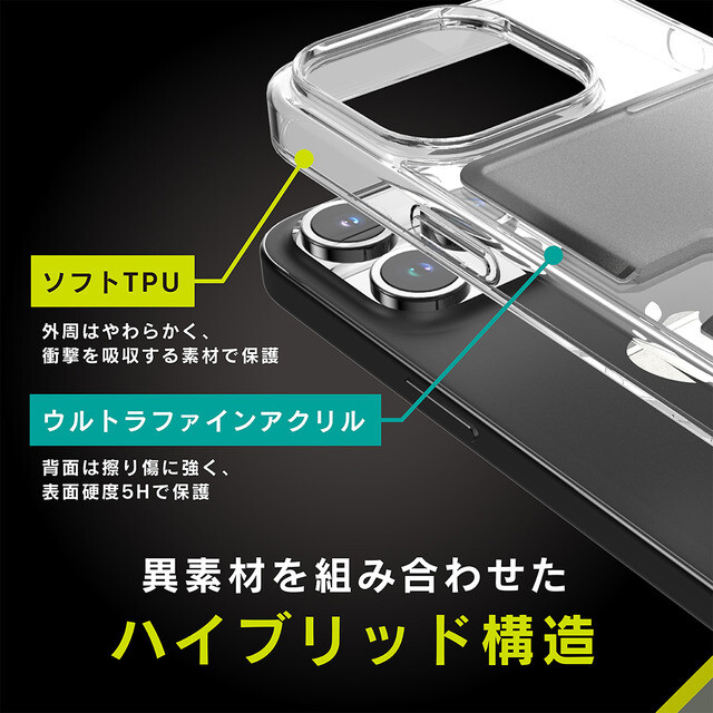 【iPhone15 Pro ケース】[Turtle Pocket] 背面カードポケット付きハイブリッドケース クリアポケットgoods_nameサブ画像