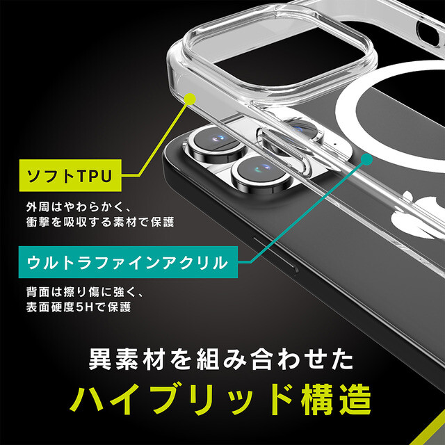 【iPhone15 Pro Max ケース】MagSafe対応 ハイブリッドクリアケース (ホワイトリング)サブ画像