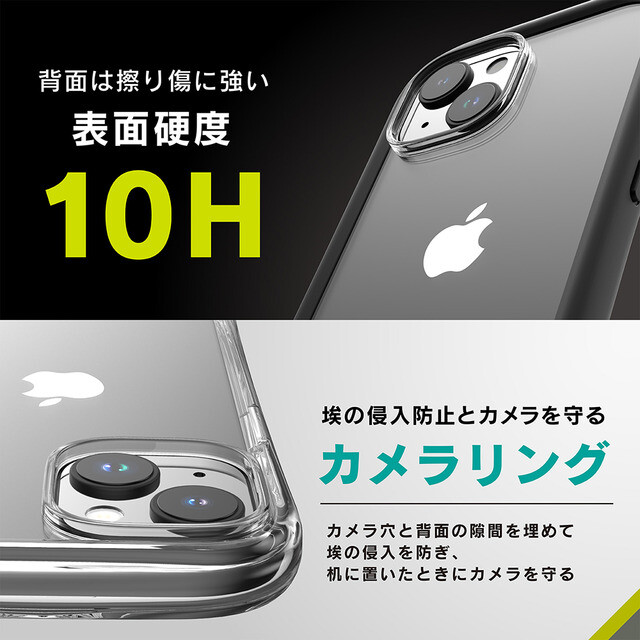 【iPhone15 ケース】[GLASSICA Round] 耐衝撃 背面ガラスケース (クリア)サブ画像