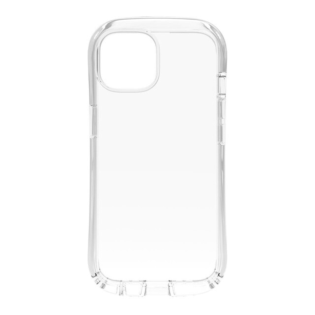 【iPhone15 ケース】[GLASSICA Round] 耐衝撃 背面ガラスケース (クリア)