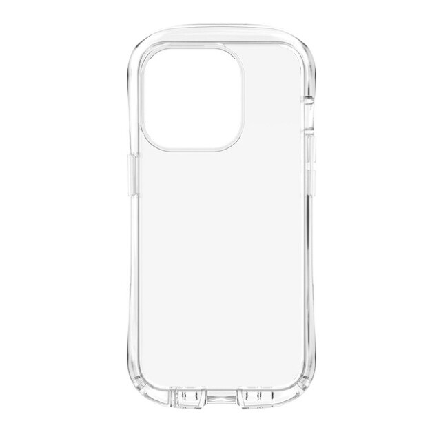 【iPhone15 Pro ケース】[GLASSICA Round] 耐衝撃 背面ガラスケース (クリア)