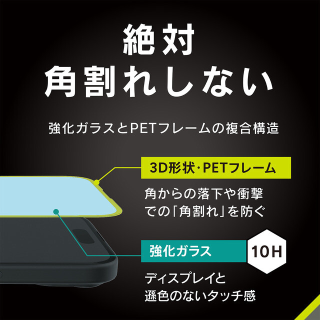 【iPhone15 Plus/15 Pro Max/14 Pro Max フィルム】[FLEX 3D] 高透明 複合フレームガラス ブラックgoods_nameサブ画像