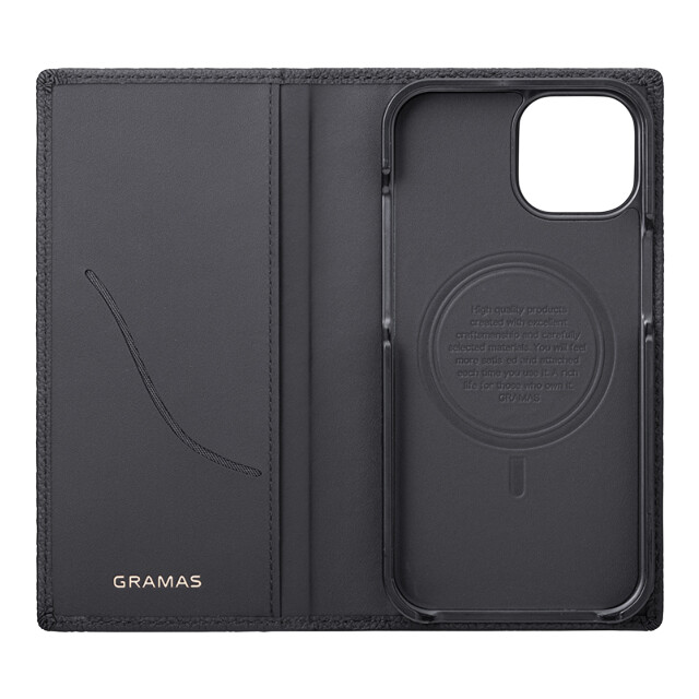 【iPhone15 ケース】“G-FOLIO” シュランケンカーフレザー フォリオケース (ブラック)goods_nameサブ画像