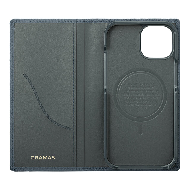 【iPhone15 ケース】“G-FOLIO” シュランケンカーフレザー フォリオケース (ネイビー)goods_nameサブ画像