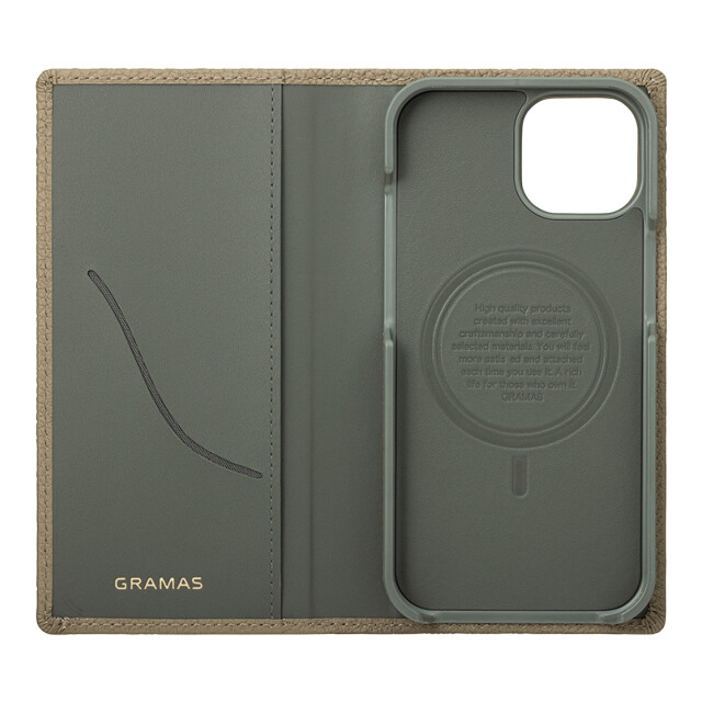 【iPhone15 ケース】“G-FOLIO” シュランケンカーフレザー フォリオケース (トープ)goods_nameサブ画像