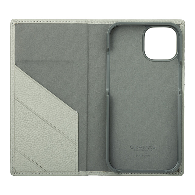 【iPhone15 ケース】“G-FOLIO” ソフトグレインレザー フォリオケース (グレー)goods_nameサブ画像