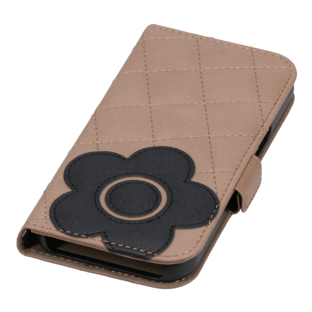 【iPhone15 ケース】DAISY PACH PU QUILT Leather Book Type Case (TAUPE/BLACK)サブ画像