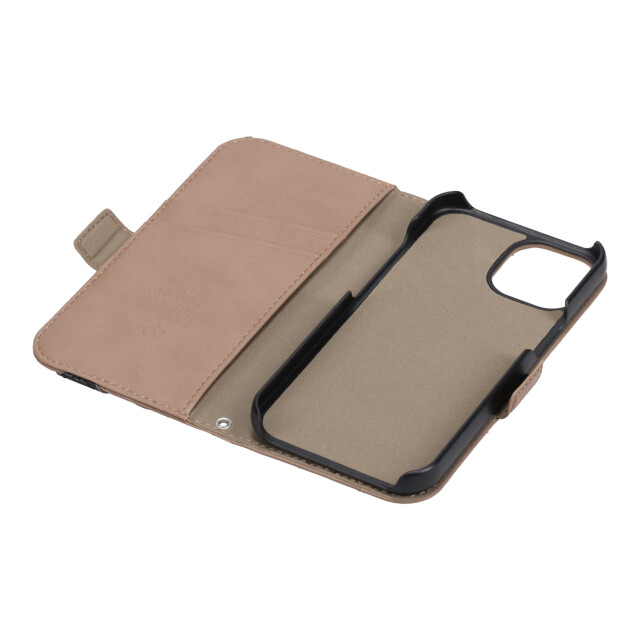 【iPhone15 ケース】DAISY PACH PU QUILT Leather Book Type Case (TAUPE/BLACK)goods_nameサブ画像