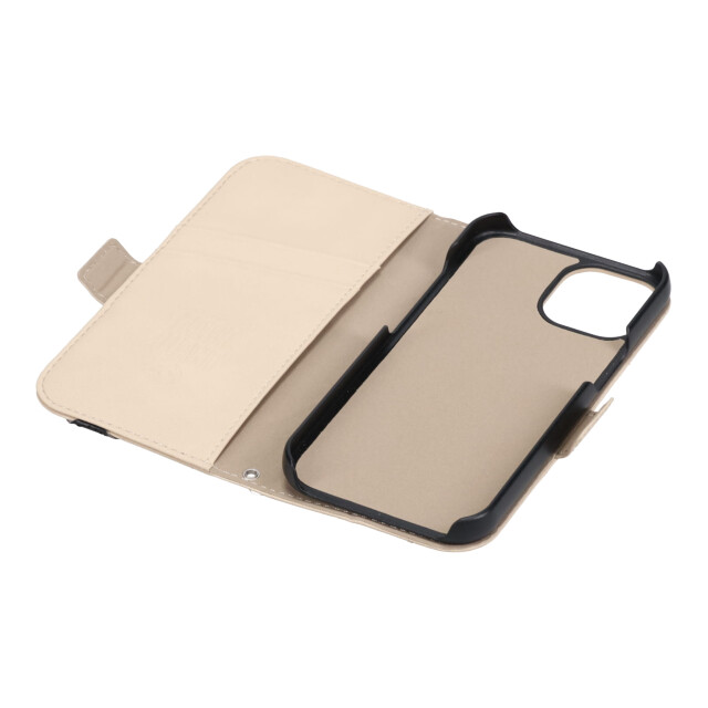 【iPhone15 ケース】DAISY PACH PU QUILT Leather Book Type Case (IVORY/BLACK)goods_nameサブ画像