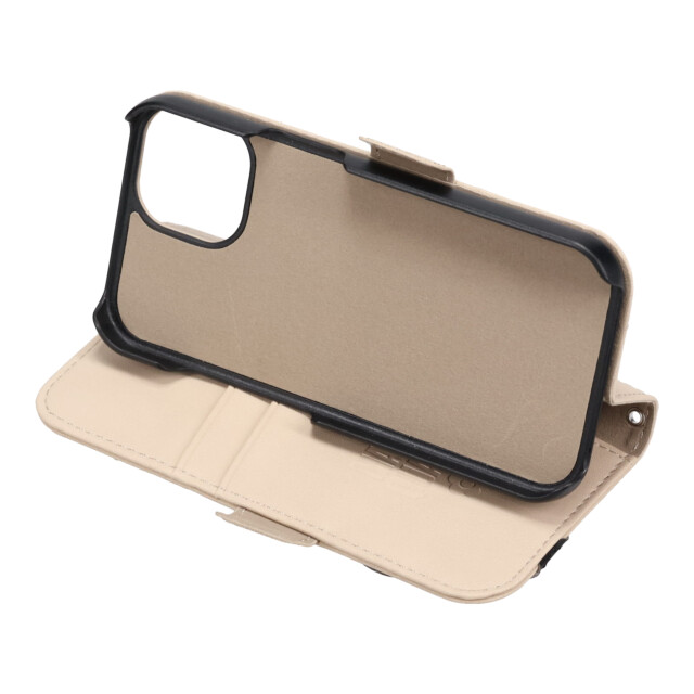 【iPhone15 ケース】DAISY PACH PU QUILT Leather Book Type Case (IVORY/BLACK)サブ画像