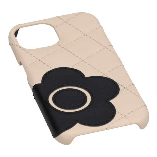【iPhone15 ケース】DAISY PACH PU QUILT  Leather Shell Case (IVORY/BLACK)サブ画像