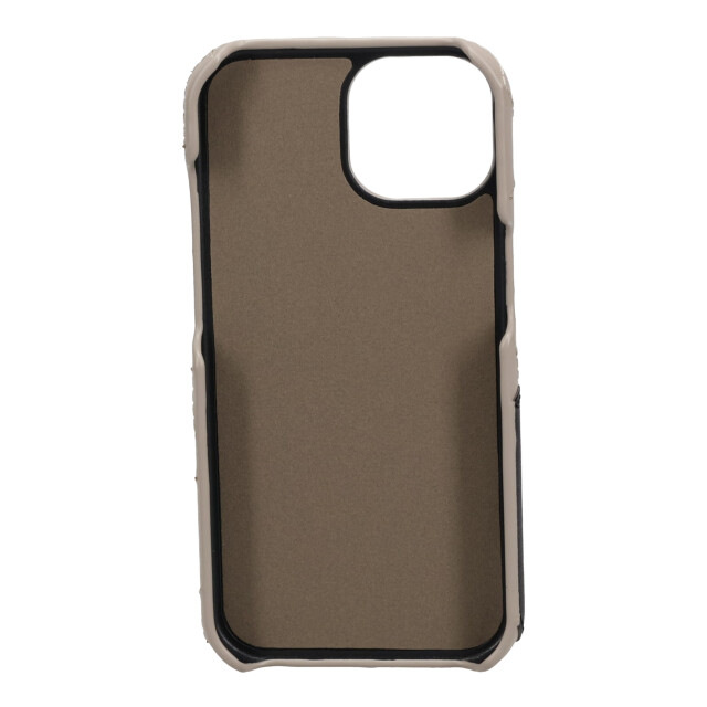 【iPhone15 ケース】DAISY PACH PU QUILT  Leather Shell Case (GREGE/BLACK)サブ画像