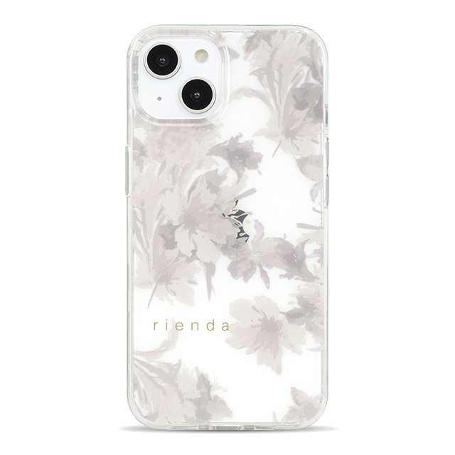 【iPhone15 ケース】rienda TPUクリアケース (Dress Flower/くすみホワイト)goods_nameサブ画像