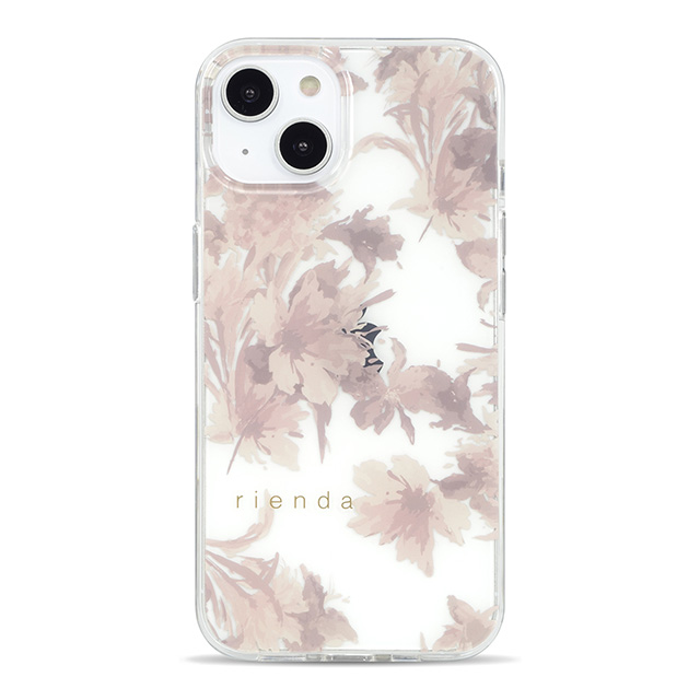 【iPhone15 ケース】rienda TPUクリアケース (Dress Flower/くすみピンク)サブ画像