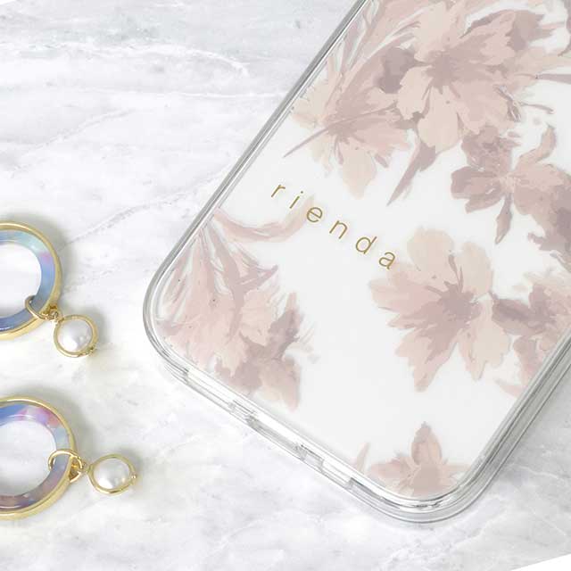 【iPhone15 ケース】rienda TPUクリアケース (Dress Flower/くすみピンク)goods_nameサブ画像