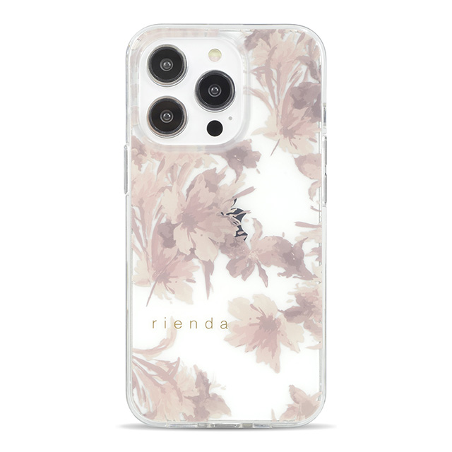 【iPhone15 Pro ケース】rienda TPUクリアケース (Dress Flower/くすみピンク)goods_nameサブ画像