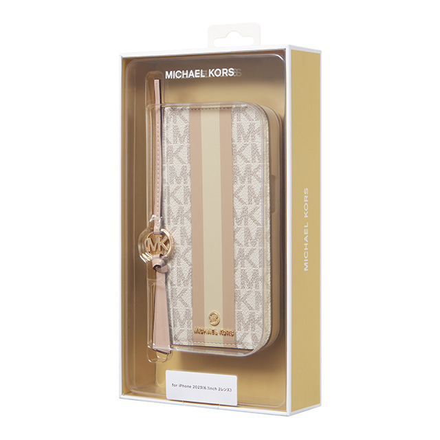 【iPhone15 ケース】Folio Case Stripe with Tassel Charm for MagSafe (Vanilla)goods_nameサブ画像