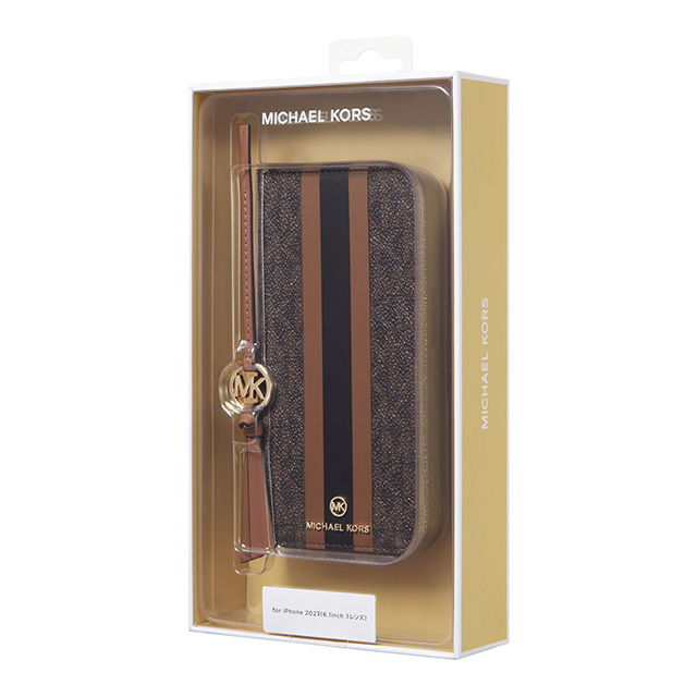 【iPhone15 Pro ケース】Folio Case Stripe with Tassel Charm for MagSafe (Brown)goods_nameサブ画像