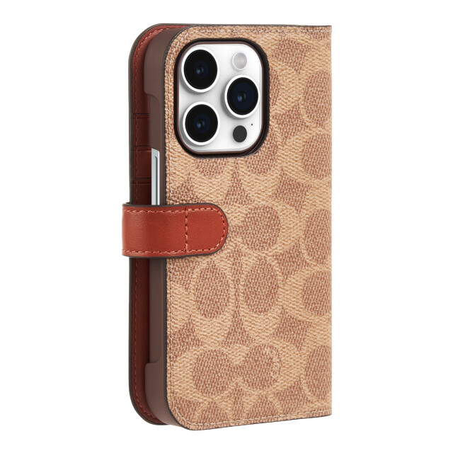 【iPhone15 Pro ケース】Folio Case (Signature C Tan)サブ画像