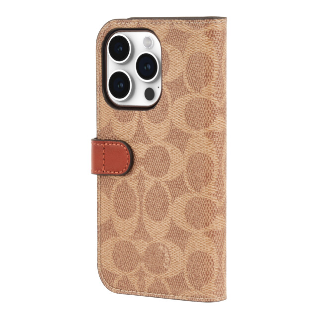 【iPhone15 Pro ケース】Folio Case (Signature C Tan)サブ画像