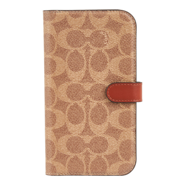 【iPhone15 Plus ケース】Folio Case (Signature C Tan)