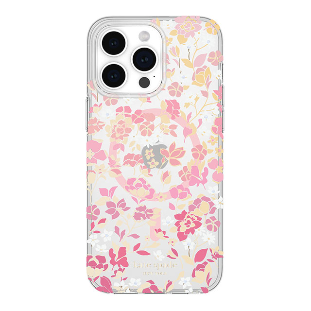 【iPhone15 Pro Max ケース】Protective Hardshell Case for MagSafe (Flowerbed Pink Ombre/White/Rose/Pink/Multi/Gold Foil Logo)goods_nameサブ画像