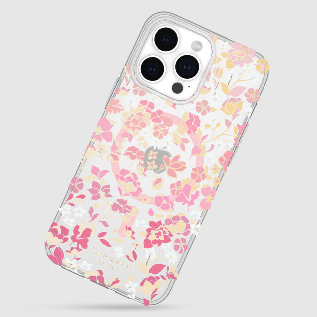 【iPhone15 Pro Max ケース】Protective Hardshell Case for MagSafe (Flowerbed Pink Ombre/White/Rose/Pink/Multi/Gold Foil Logo)goods_nameサブ画像