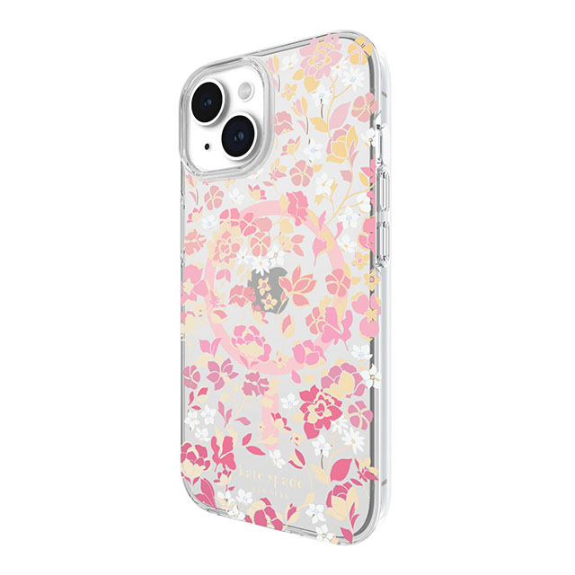 【iPhone15/14/13 ケース】Protective Hardshell Case for MagSafe (Flowerbed Pink Ombre/White/Rose/Pink/Multi/Gold Foil Logo)サブ画像