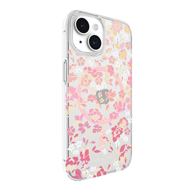 【iPhone15/14/13 ケース】Protective Hardshell Case for MagSafe (Flowerbed Pink Ombre/White/Rose/Pink/Multi/Gold Foil Logo)goods_nameサブ画像