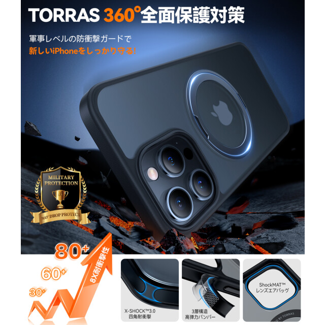 iPhone15 Pro Max ケース】UPRO Ostand Pro Case (Black) TORRAS
