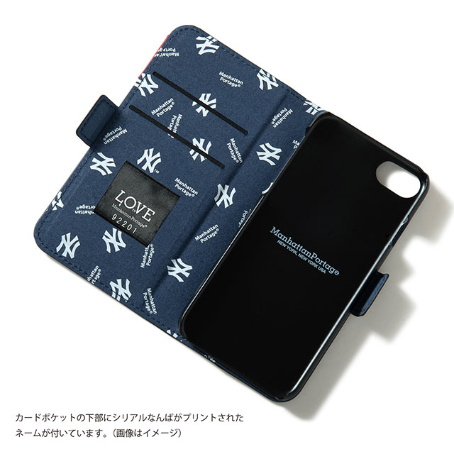 【iPhoneSE(第3/2世代)/8/7 ケース】MLB Embroidery Book Type Case (NYY)goods_nameサブ画像