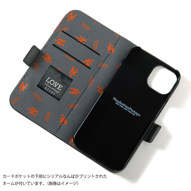 【iPhone14/13 ケース】MLB Embroidery Book Type Case (NYM)サブ画像