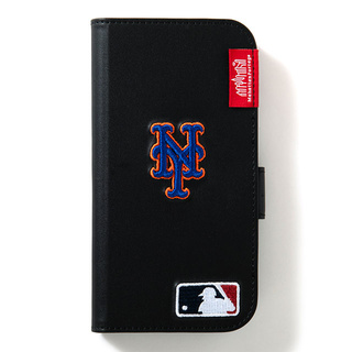 iPhone14/13 ケース】MLB Embroidery Book Type Case (NYY) Manhattan