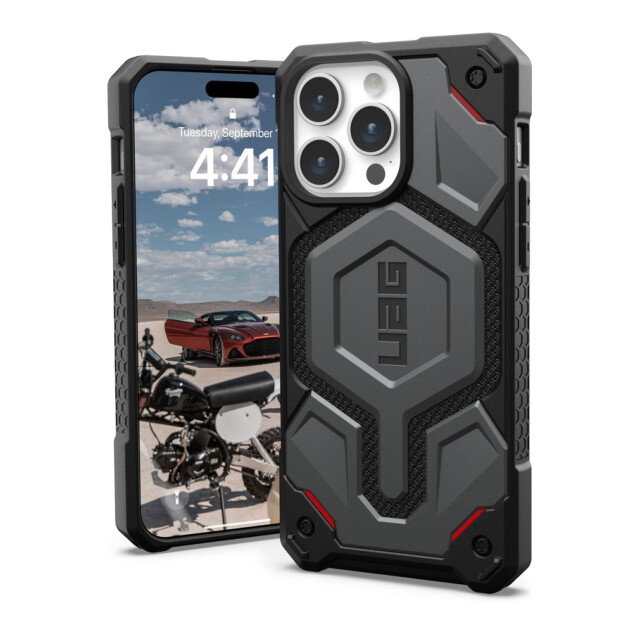 【iPhone15 Pro Max ケース】UAG MONARCH PRO (ケブラーシルバー)