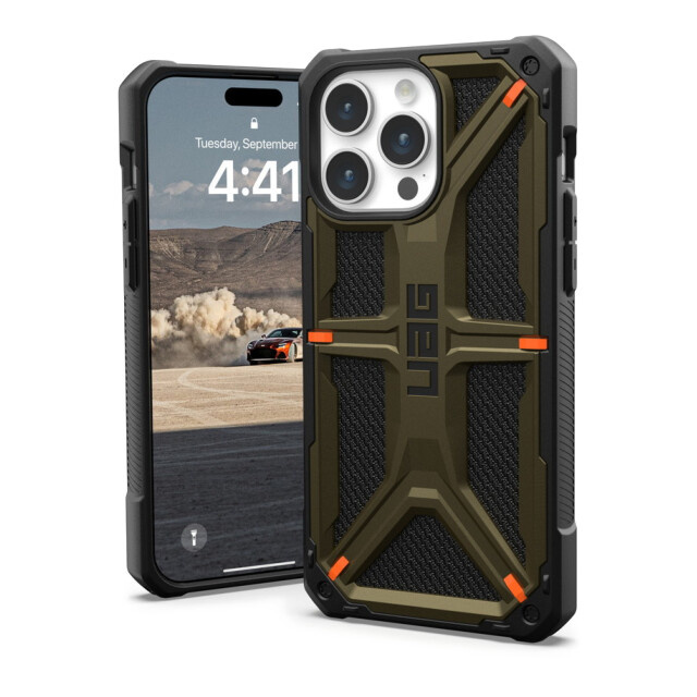 【iPhone15 Pro Max ケース】UAG MONARCH (ケブラーエレメントグリーン)