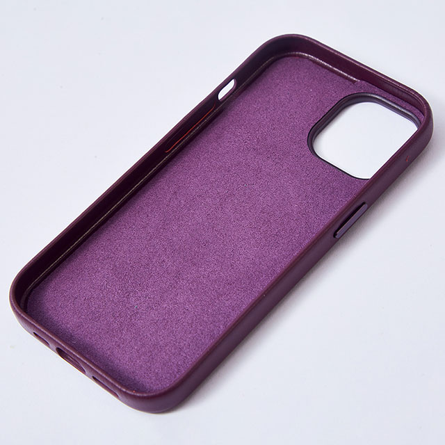 【iPhone15/14/13 ケース】Leather Plain Case(purple)サブ画像