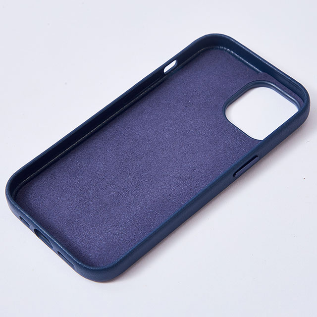 【iPhone15/14/13 ケース】Leather Plain Case(blue)サブ画像